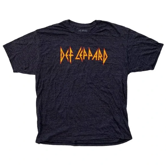 Def Leppard Men's Officially Licensed Distressed Classic Rock & Roll Tee T-Shirt - Picture 1 of 1
